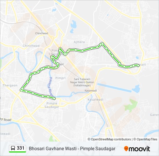 331 bus Line Map