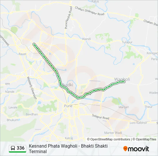 336 Bus Line Map