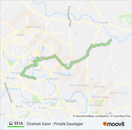 331A Bus Line Map