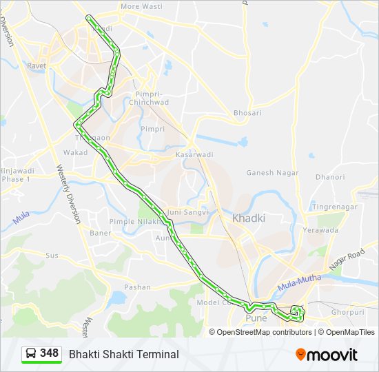 348 Route: Schedules, Stops & Maps - Bhakti Shakti Terminal (Updated)