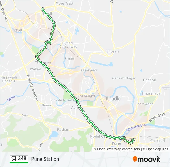 348 Bus Line Map