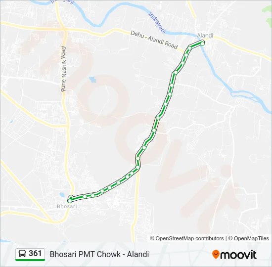 361 Bus Line Map