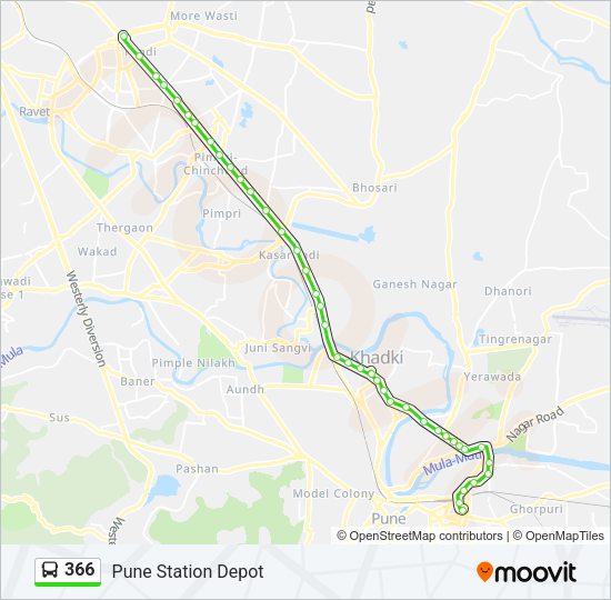 366 Bus Line Map