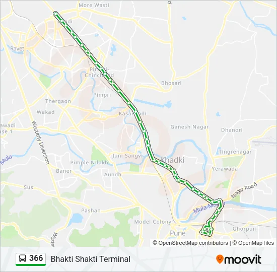 366 Bus Line Map