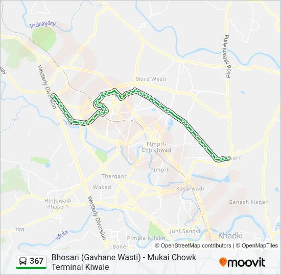 367 Bus Line Map