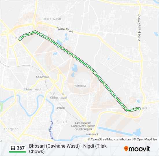 367 Bus Line Map