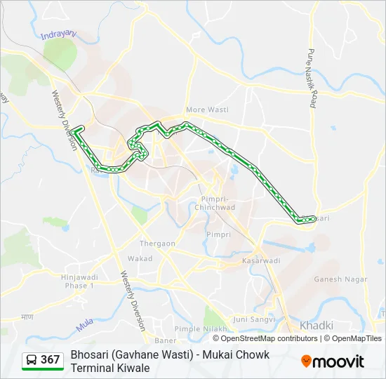 367 Bus Line Map