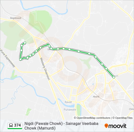 374 Bus Line Map