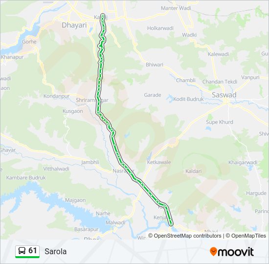 61 Bus Line Map