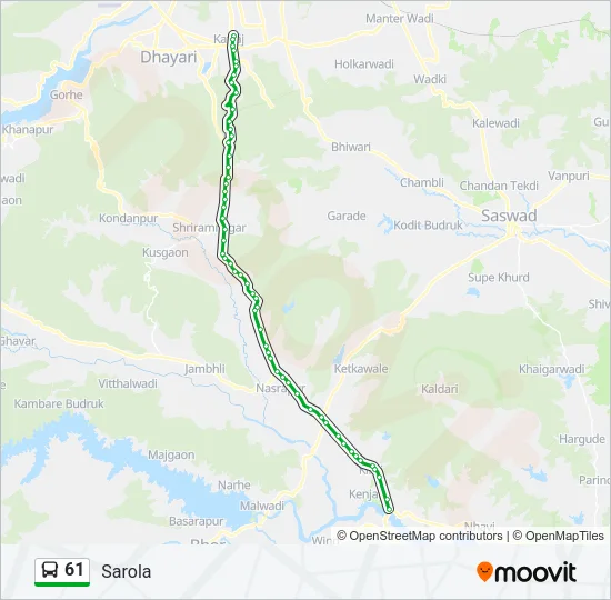 61 Bus Line Map