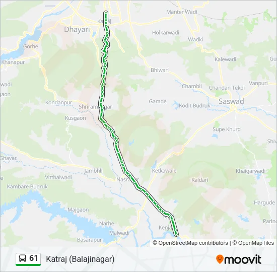 61 Bus Line Map