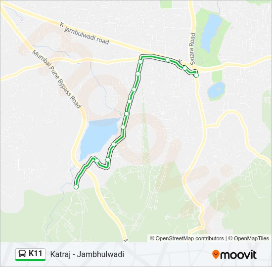 K11 bus Line Map