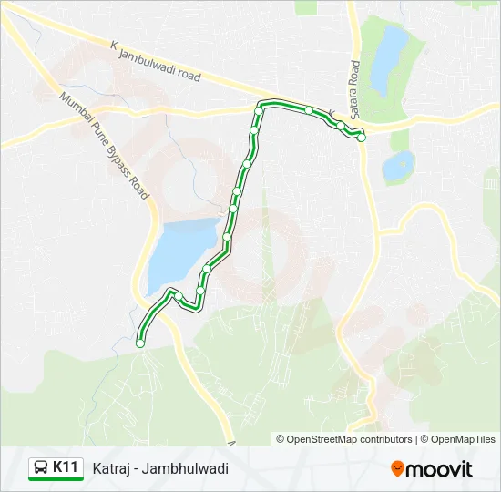 K11 Bus Line Map