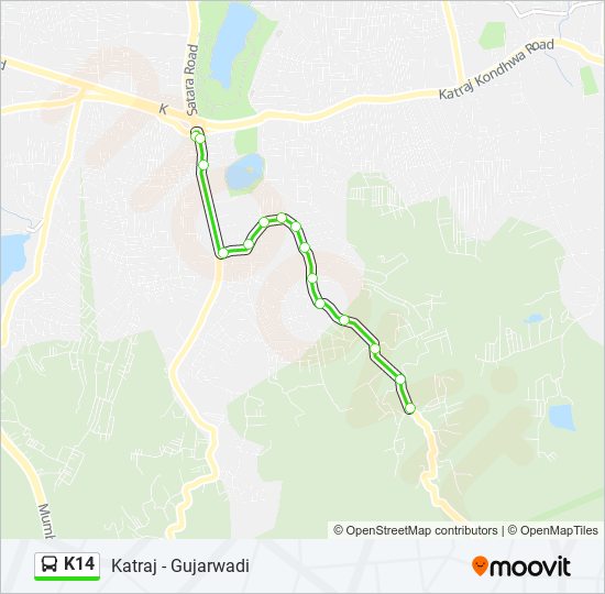 K14 Bus Line Map