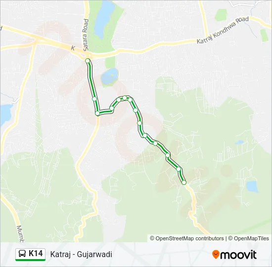 K14 Bus Line Map
