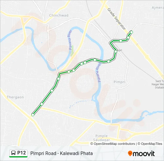 P12 Bus Line Map