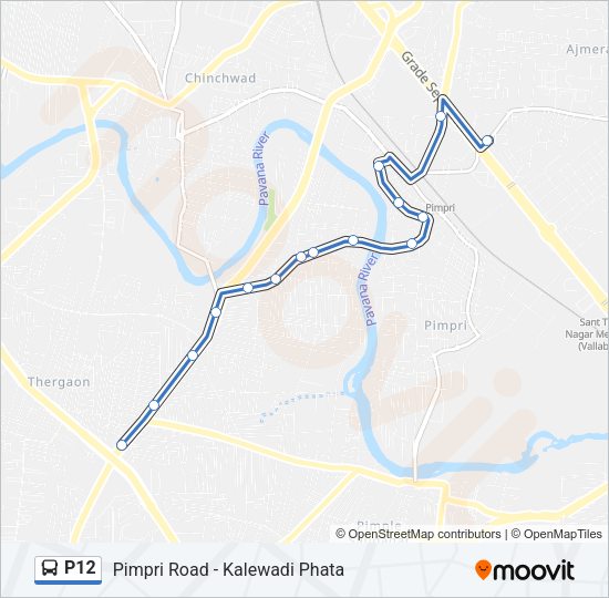 P12 Bus Line Map