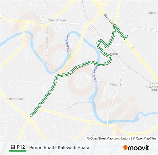 P12 Bus Line Map