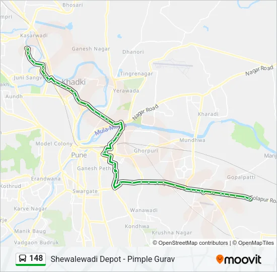 148 Bus Line Map