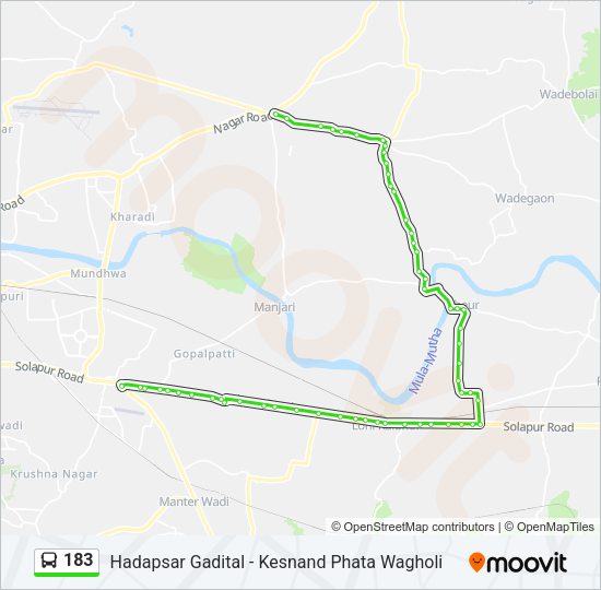 183 Bus Line Map