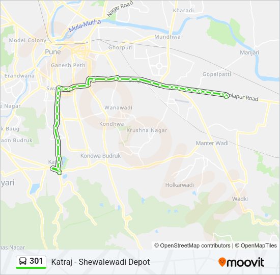 301 Bus Line Map