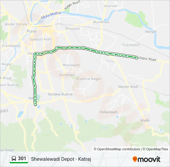301 Bus Line Map