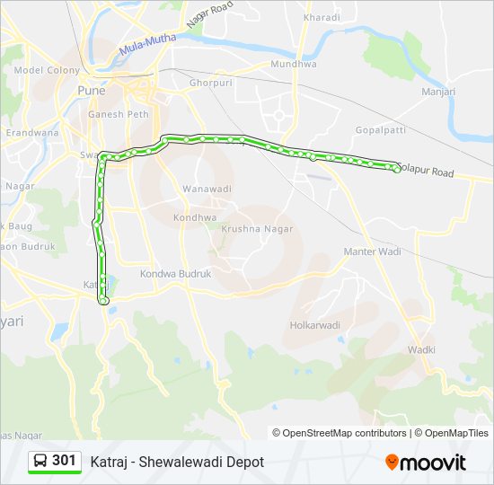 301 Bus Line Map