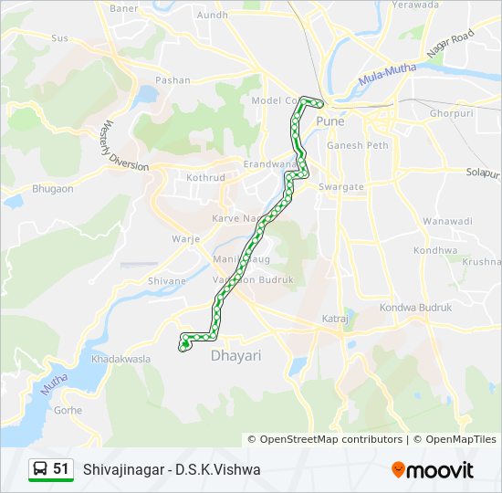 51 Bus Line Map