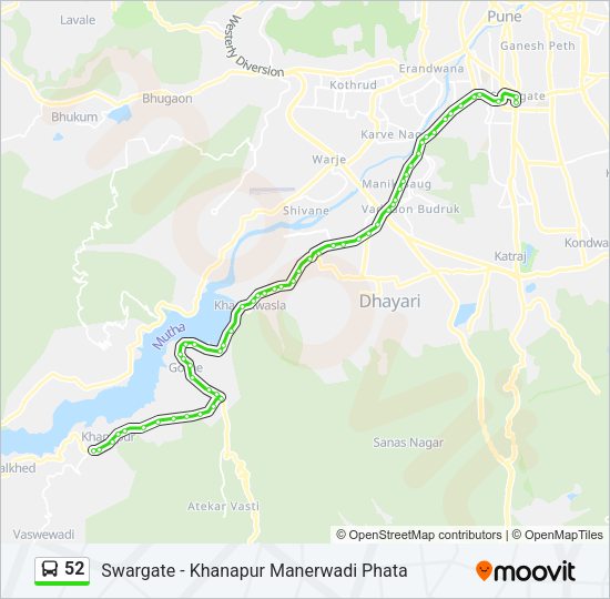 52 Bus Line Map