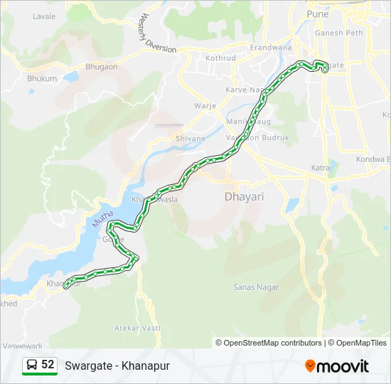 52 Bus Line Map