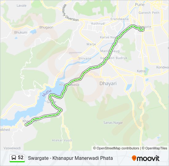 52 bus Line Map