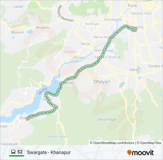 52 Bus Line Map
