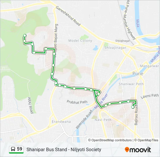 59 Bus Line Map