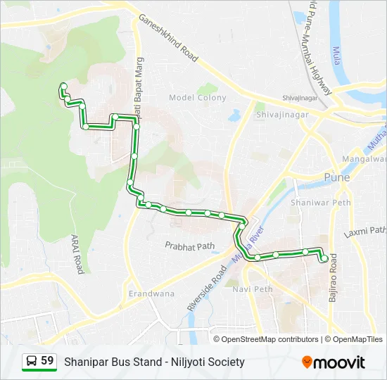 59 Bus Line Map