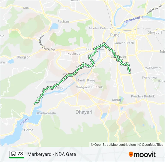 78 Bus Line Map