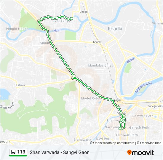 113 Bus Line Map