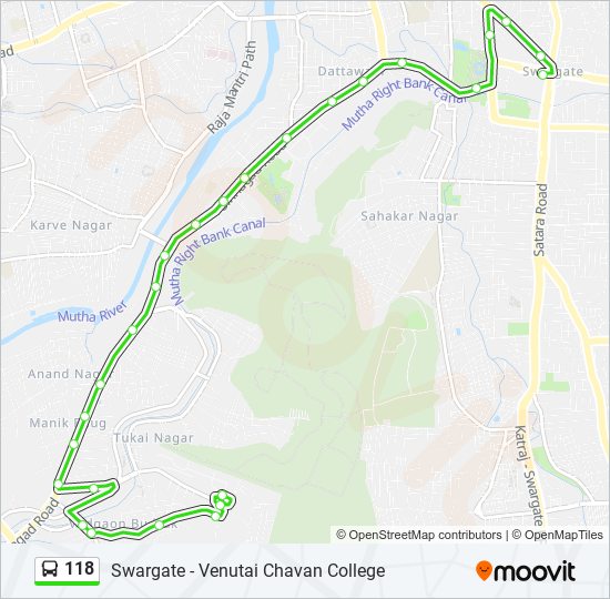 118 bus Line Map