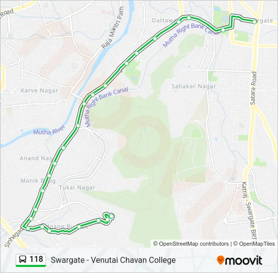 118 Bus Line Map