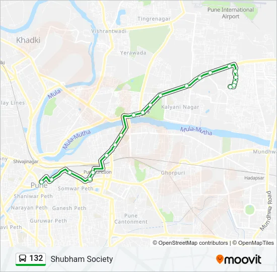 132 Bus Line Map