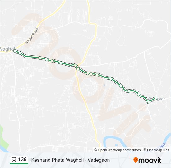 136 Bus Line Map