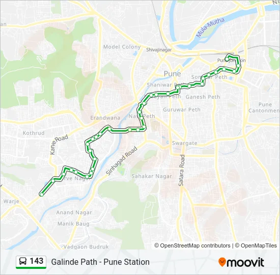 143 Bus Line Map