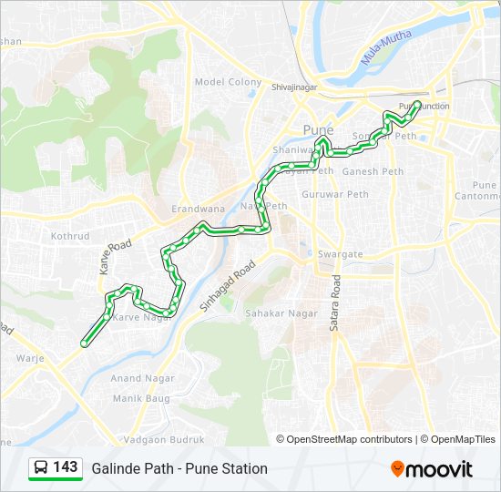 143 Bus Line Map