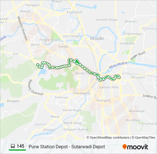 145 Bus Line Map
