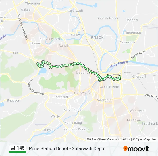 145 Bus Line Map