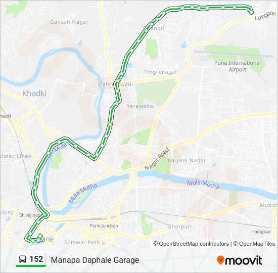 152 Bus Line Map