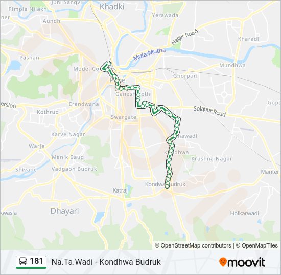 181 bus Line Map