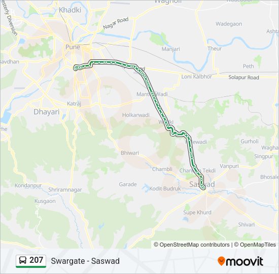 207 bus Line Map