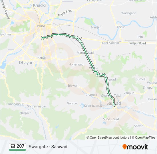 207 bus Line Map