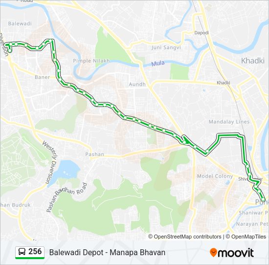 256 bus Line Map