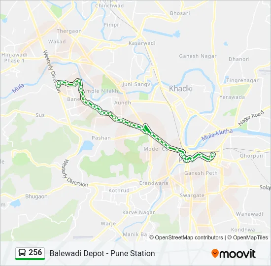256 Bus Line Map
